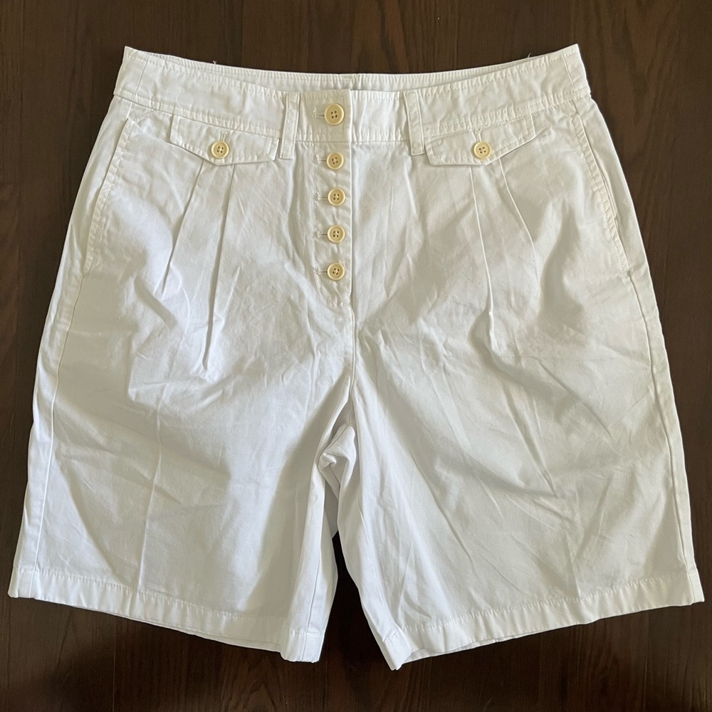 J CREW | 8 | pleated short | Kaia | WHITE